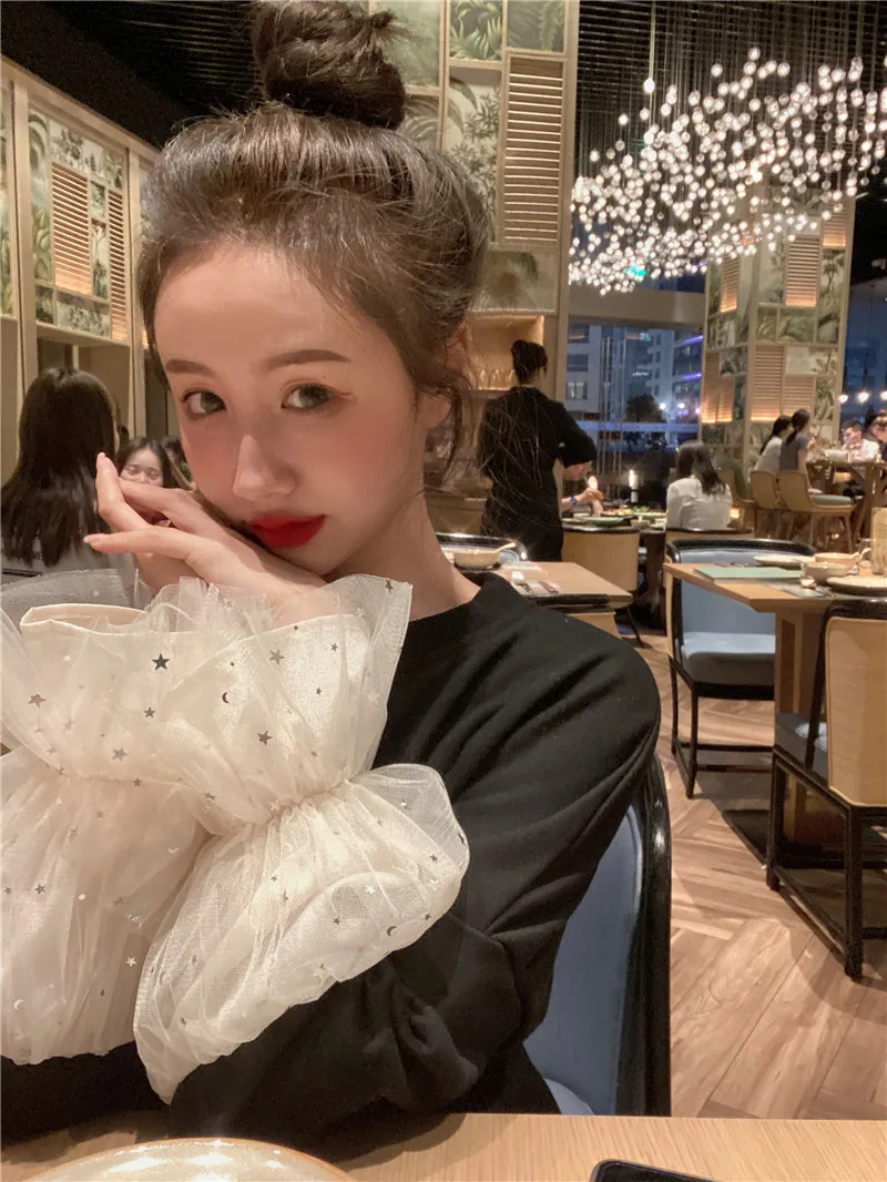 WHITNEY WANG 2020 весна осень модная уличная одежда с блестками сеткой оборками из
