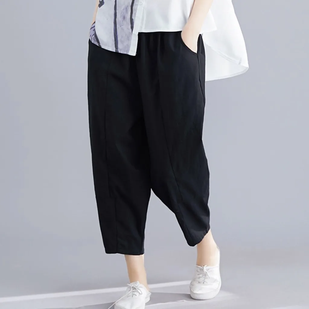 Женские джинсы модные повседневные однотонные брюки с эластичной резинкой на