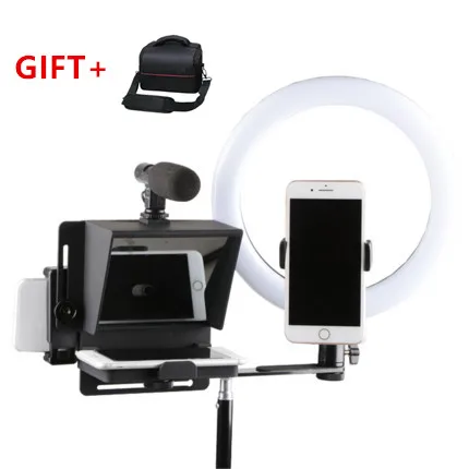 Портативный Prompter смартфон телесуфлер для новости в прямом эфире интервью речи DSLR