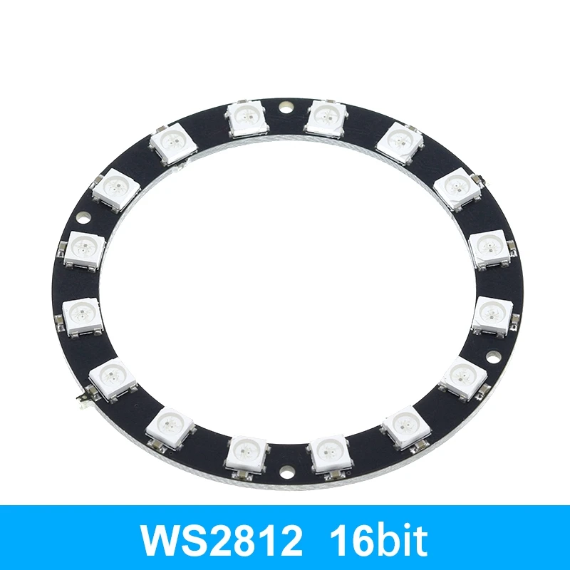 1 шт. RGB LED Ring бит 8 12 16 24 WS2812 5050 + интегрированные драйверы встроенные полноцветные