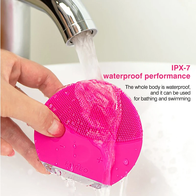 

Skin Care Face Brush Ultrasonic Vibration Pore Cleansing Washer Blackhead facial cleansing brush Electric Silicone Facial Brush