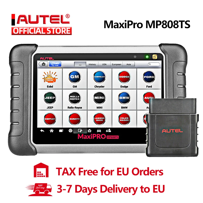 

Autel MaxiPRO MP808TS OBDII Автомобильный диагностический инструмент OBD2 сканер OBD 2 считыватель кодов TPMS Функции PK AP200 MK808 MK808TS