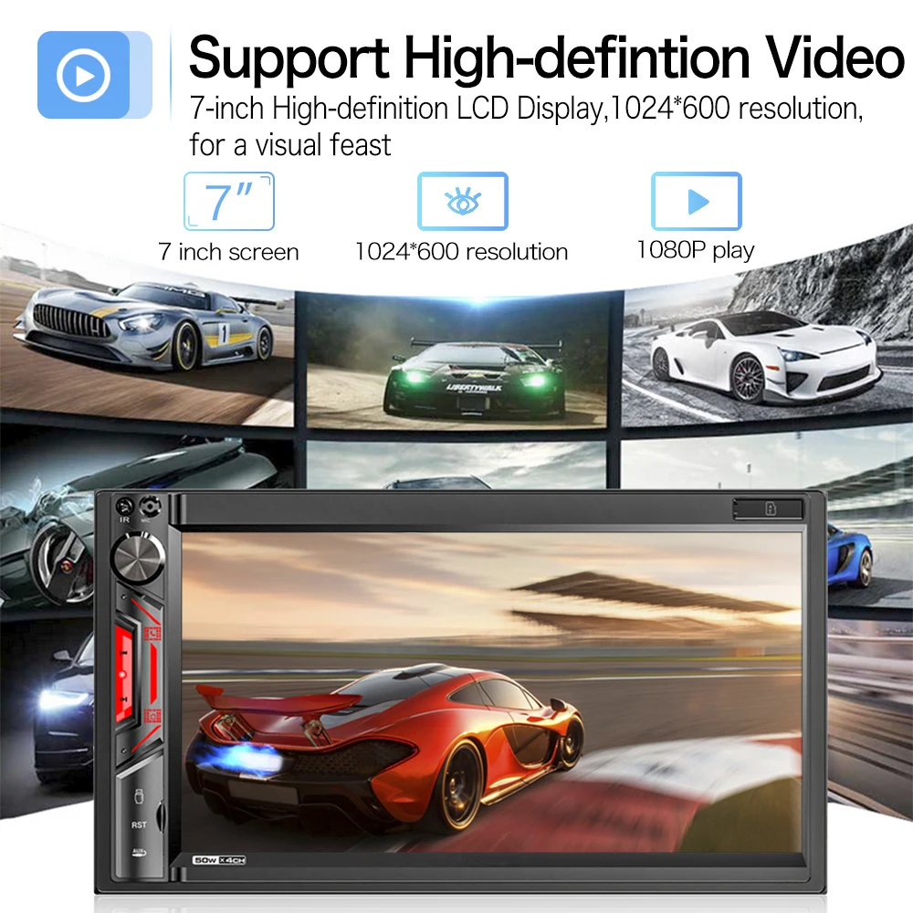 $54.10 GRANDnavi 2din Android Car Radio GPS Multimedia Video Player Navigation 2din Touch Screen Autoradio 7” For Toyota Nissan Hyundai