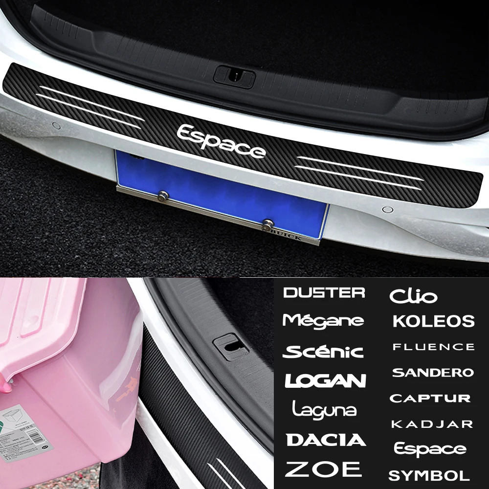 Наклейка на багажник заднего бампера для Renault Duster Megane Scenic Logan Laguna Dacia Zoe Koleos Fluence