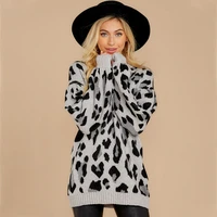 european american new style best selling loose leopard print long sleeved pullover fashion trend outdoor casual womens sweater