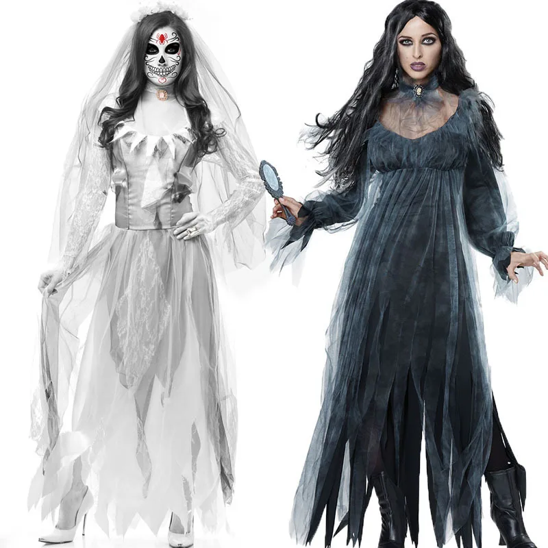 

Halloween Ghost Bride Zombie Vampire Demon Party Role-play Costume Autumn Hot Selling Newly Cosplay Costume Vampire Demon