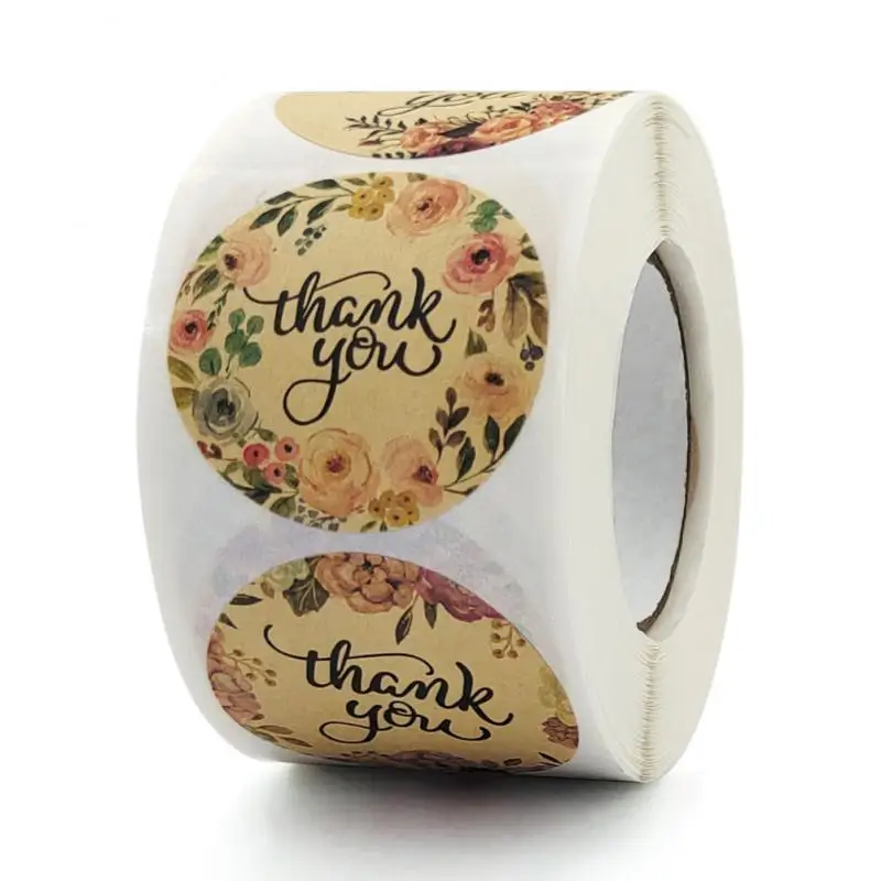 

500pcs Thank You Stickers Seal Labels Scrapbook Handmade Sticker Wedding Party Christmas Gift Decorations Thanksgiving Stickers