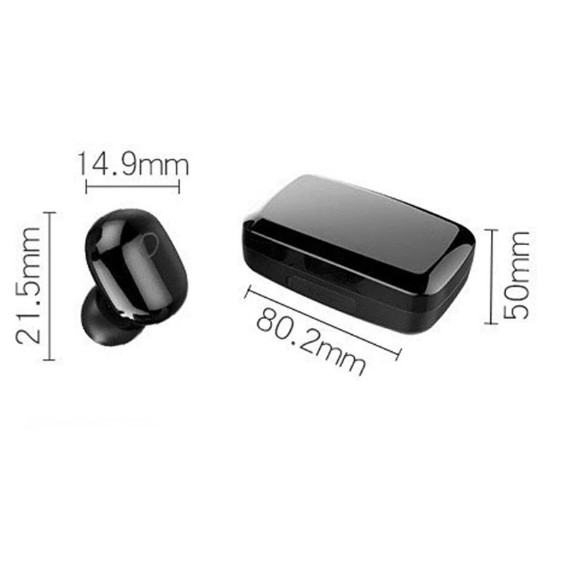 

Bluetooth Headset TWS Digital Display Wireless Stereo Sports Earbuds Waterproof Press Noise Reduction Headphones