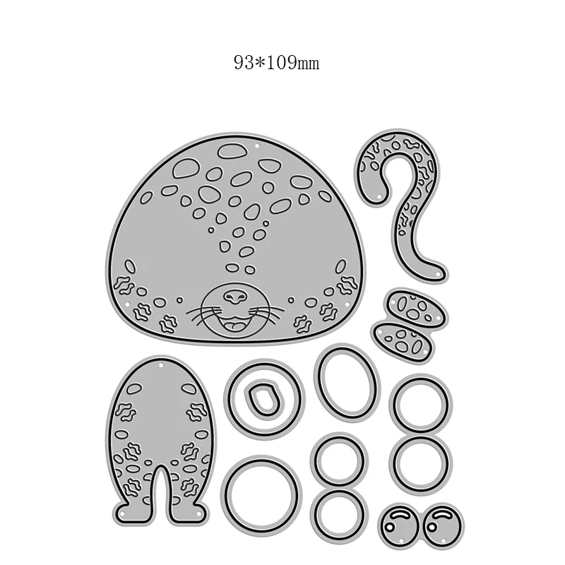 Новые металлические штампы 2021 с леопардовым принтом в виде животных для