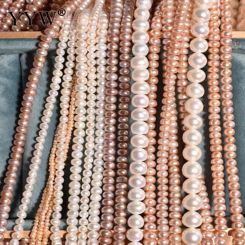 

Бусины из пресноводного жемчуга с культивированными кнопками для изготовления ювелирных изделий «сделай сам», ожерелья, браслета, подарок,...