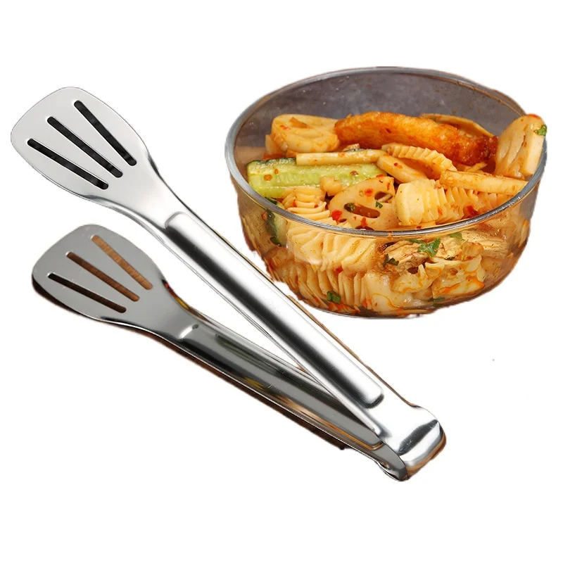 

304 Stainless Steel Food Clip Kitchen Steak BBQ Clamp Barbecue Clip Dish Bread Fried Stainless Steel Food Tong