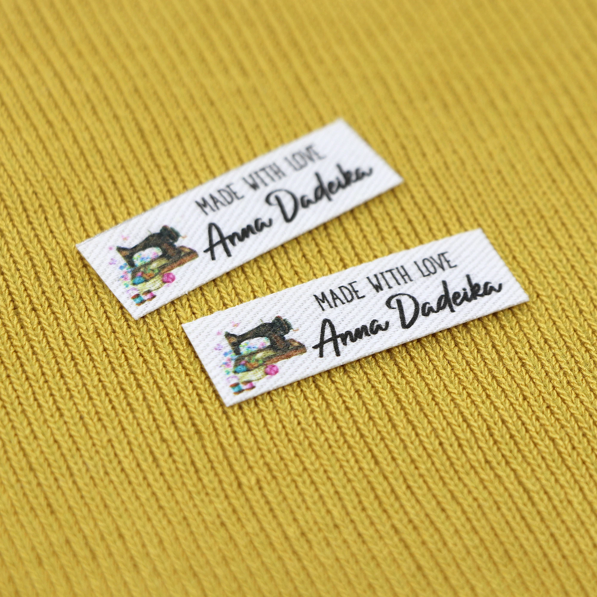 120 шт. Гладильные этикетки логотип или текст персонализированный бренд для