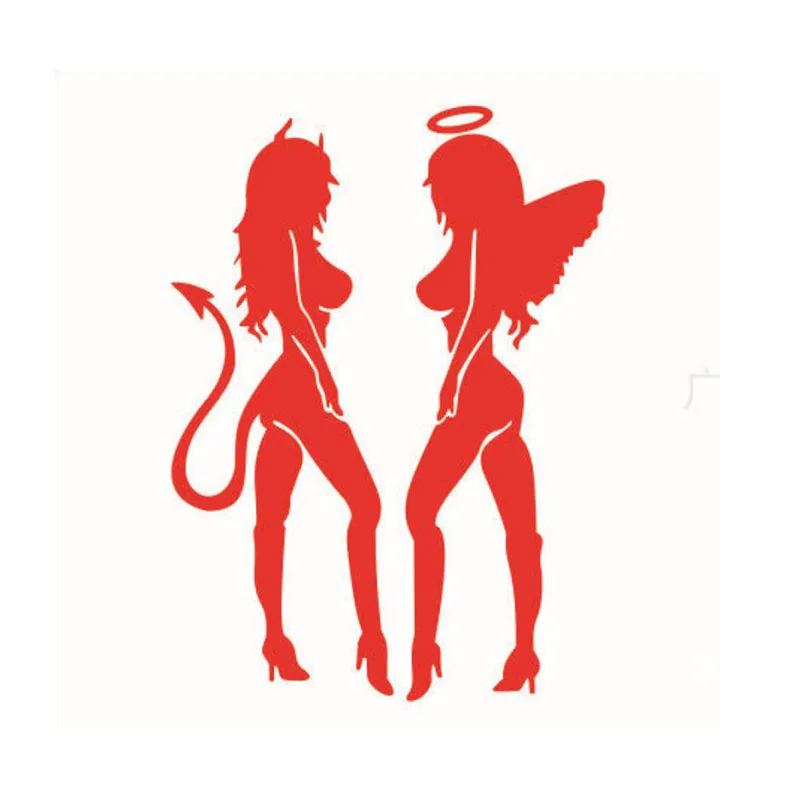 ANGEL DEVIL сексуальная девушка забавная персональная автомобильная наклейка для