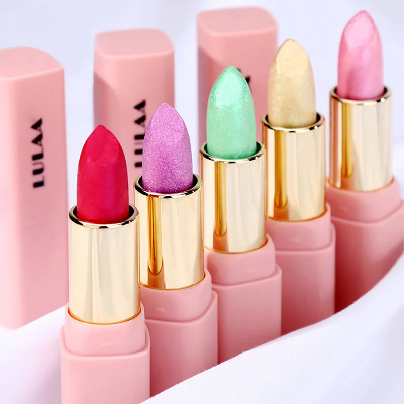 Блестящая губная помада золотого цвета перламутровая модная для макияжа 8 цветов