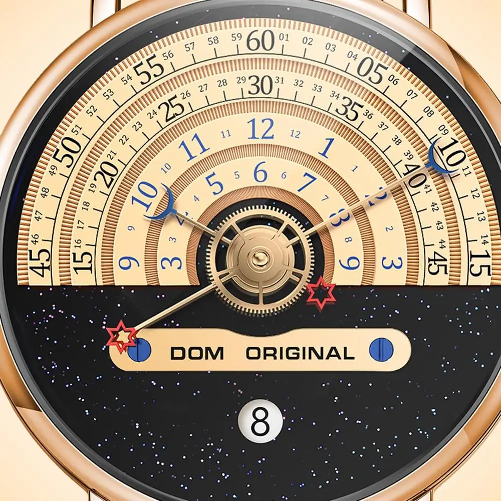 Часы DOM мужские модные креативные Роскошные M-1288GK-9M 2020 | Наручные часы