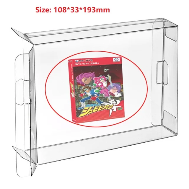 Ruitroliker 100 шт. прозрачный для картриджа Box чехол рукав CIB Protector SNES US Version/SFC Games JapanVersion |