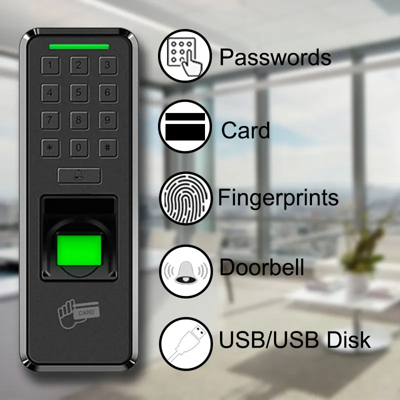 Eseye дверной замок с отпечатком пальца, контроль доступа, USB контроль доступа, клавиатура, считыватель, устройство для домашнего работника, запись на выход, дверной замок