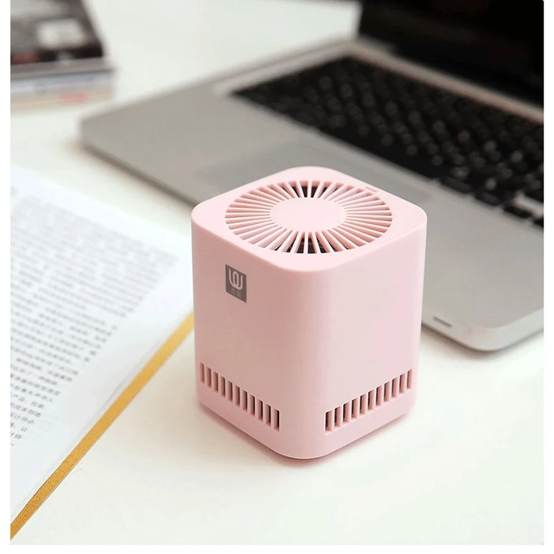 pink XIAOMI Mini очиститель воздуха Очищает формальдегид фотокатализатор без расходных материалов usb зарядка беспроводной подходит для автомобилей и дома - Цвет: pink