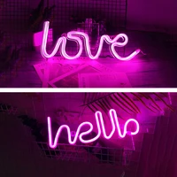led neon sign light love hello neon lamp for wedding party decoration wall lamp for valentines day home decor night lamp