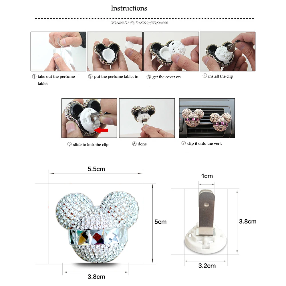 Хрустальный освежитель воздуха для автомобиля на вентиляционное отверстие