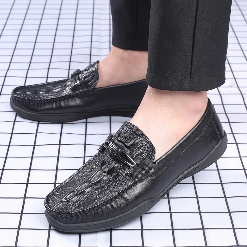 

Mocasines Men Shoes Flats Slip On Male Loafers Driving Moccasins Homme Mens Casual Shoes Fashion genuine leather loafers
