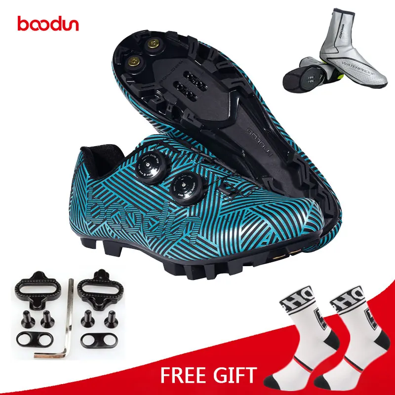 Кроссовки MTB, обувь для велоспорта, профессиональная Мужская дышащая велосипедная обувь, обувь для велосипеда, самоблокирующаяся спортивная обувь, Zapatillas Ciclismo - Цвет: blue cleatshoescover