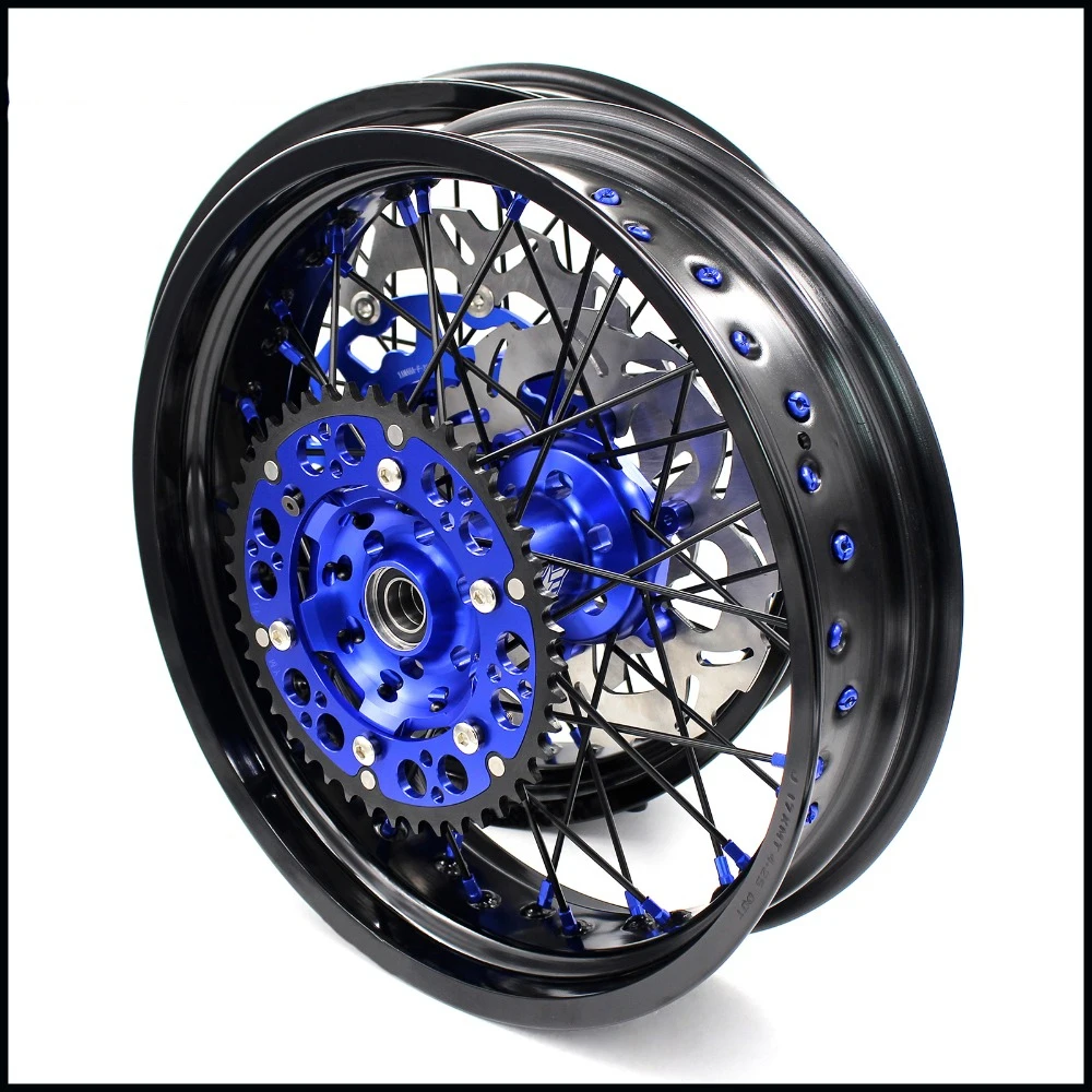 Полный комплект колес Supermoto 3 5/4 25 дюйма ободов Supermotard для YAMAHA YZ250F 2001 2018 YZ450F 2003 YZ250 1999