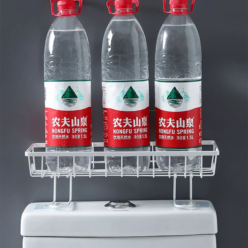 Стеллаж для домашнего хранения Верхняя Полка ванной туалета Бесплатная Пробивка