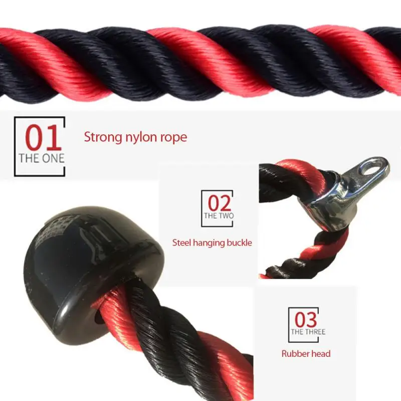 

2021 Seven Piece Color Arm Strength Apparatus Biceps Pull Rope Down Training Triceps Stretcher Gym Pull Rope