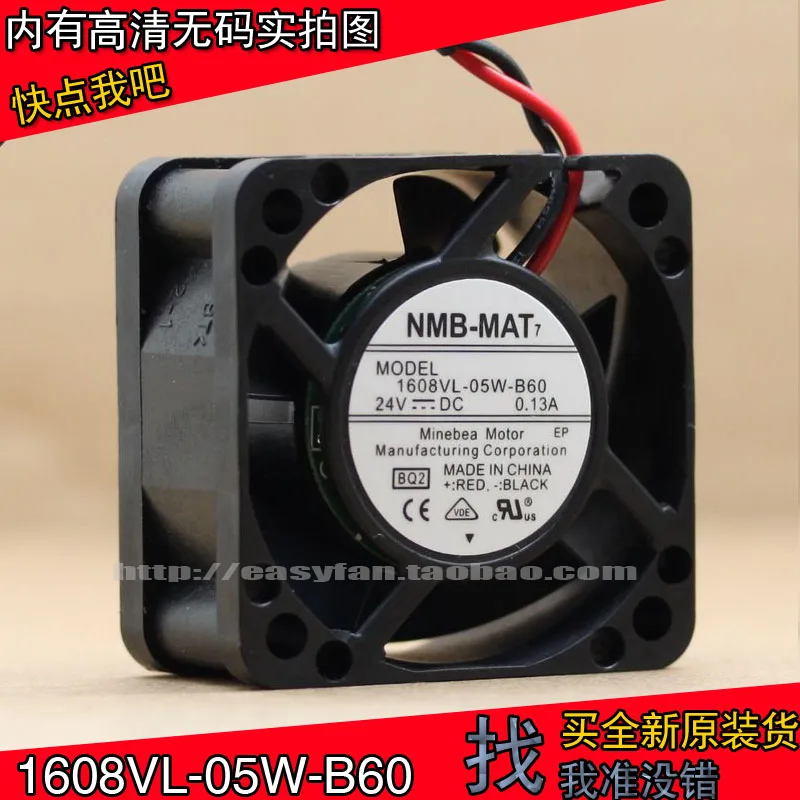 

Original genuine NMB-MAT 1608VL-05W-B60 24V 0.13A 4cm cooling fan equipment 40×40×20mm cooler