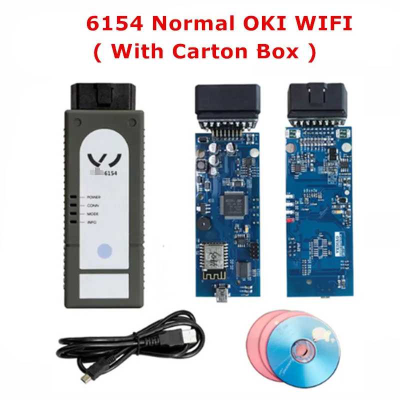 Новейший ODIS V5.1.3 5054A OKI полный чип 5054 Bluetooth AMB2300 UDS 6154 wifi 6154A для VAG автомобильный диагностический инструмент - Цвет: vas6154A wifi