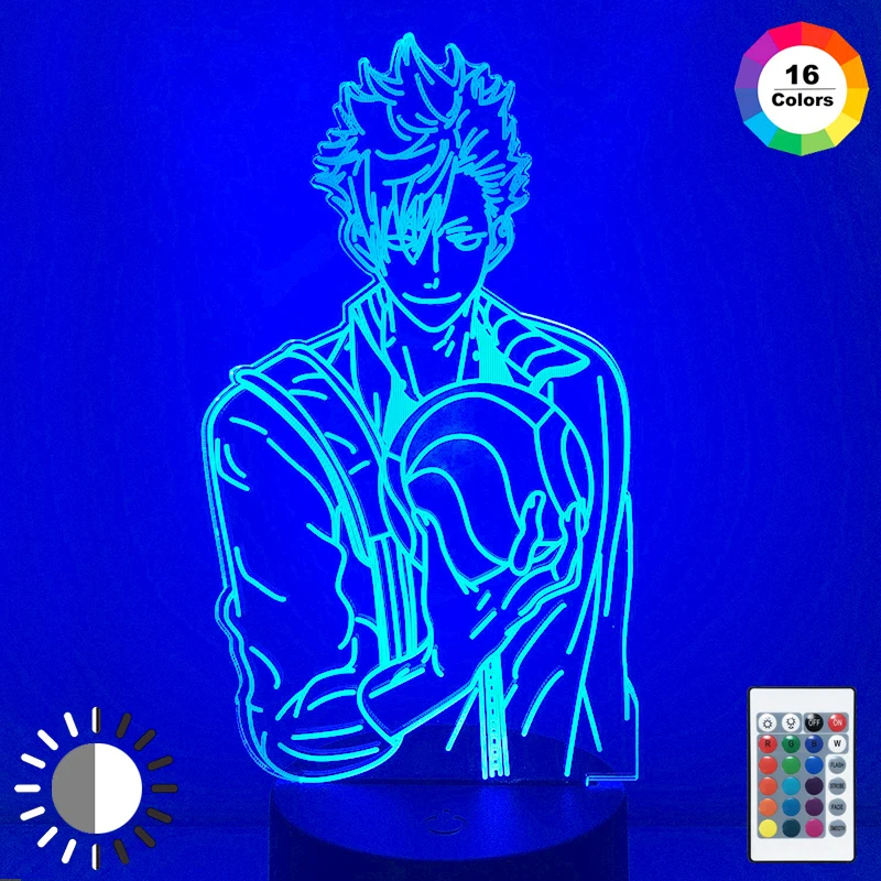 

3D Nightlight Haikyuu Hinata Shoyo Kageyama Tobio Sugawara Koushi Tanaka Ryunosuke for Child Xmas Bedroom Decor Anime Lamps