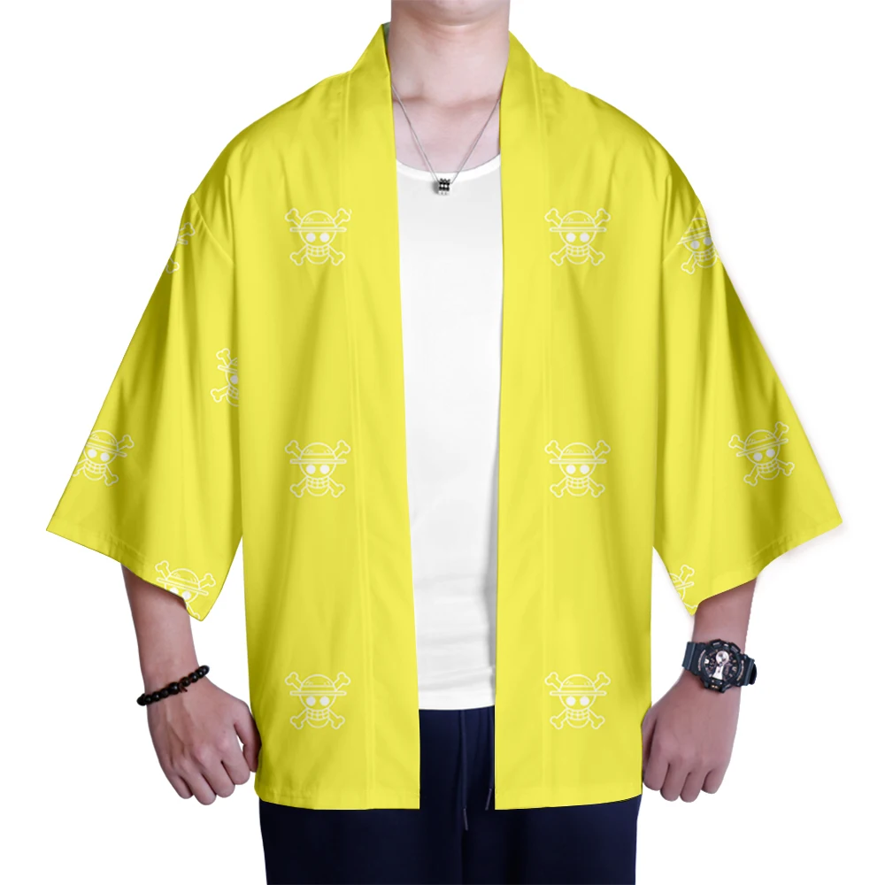 One Piece Japanese Kimono new print Luffy Cardigan Cosplay Shirt Summer Kawai One Piece Kimono cardigan samurai costume clothing