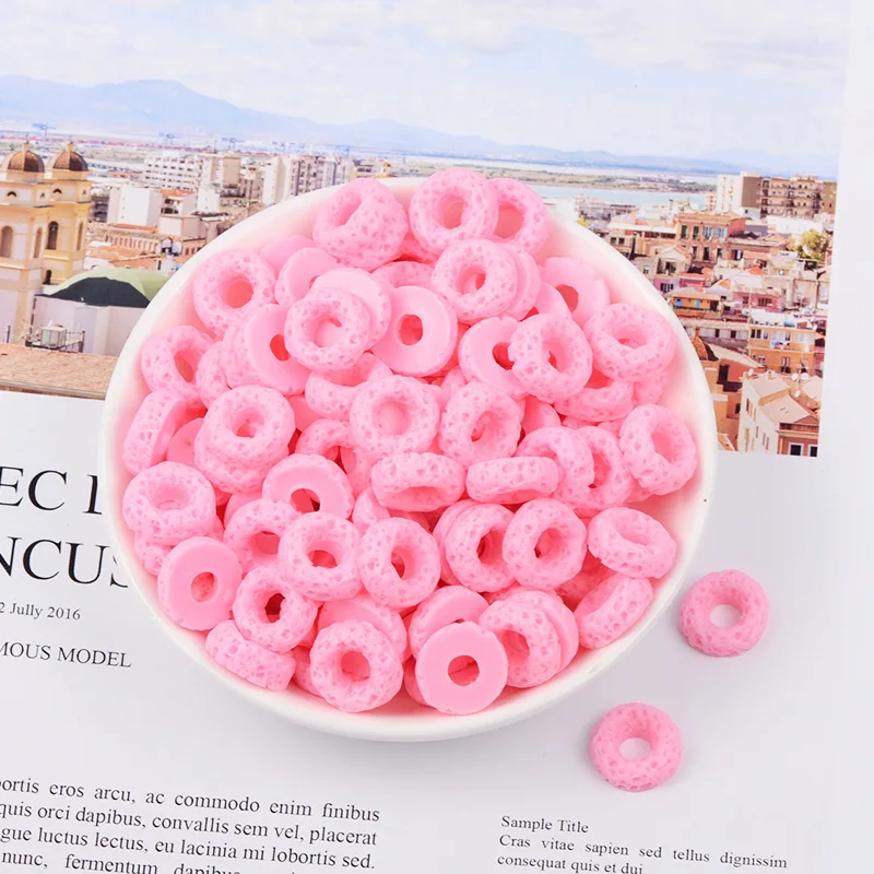 Из смолы в форме продуктов питания Play пончики Diy слайм наполнитель материал