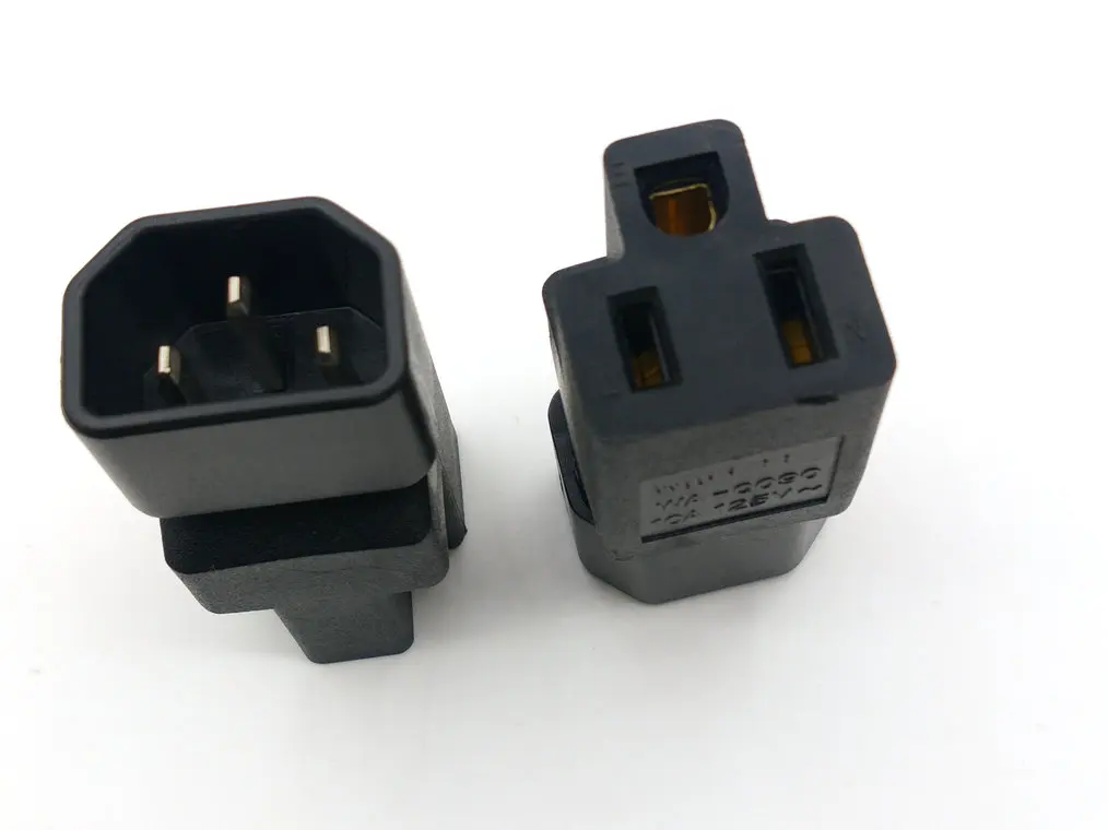 10 шт. IEC 320 C14 к Nema 5 15R адаптер питания Разъем|nema 5-15r|nema c14nema adapter |