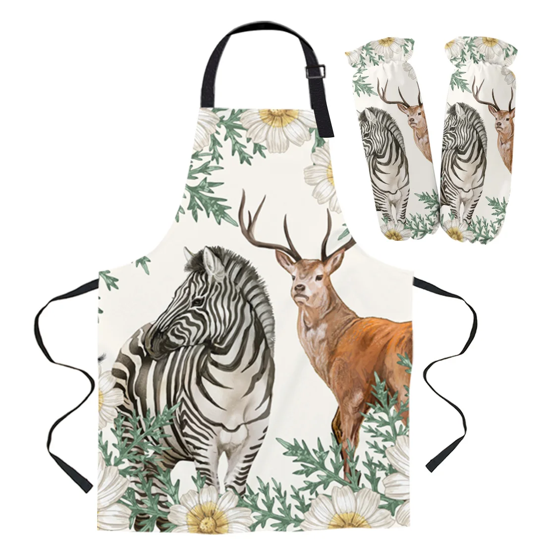 Подсолнух олень Зебра кухонный фартук для шеф-повара женщин детский домашний