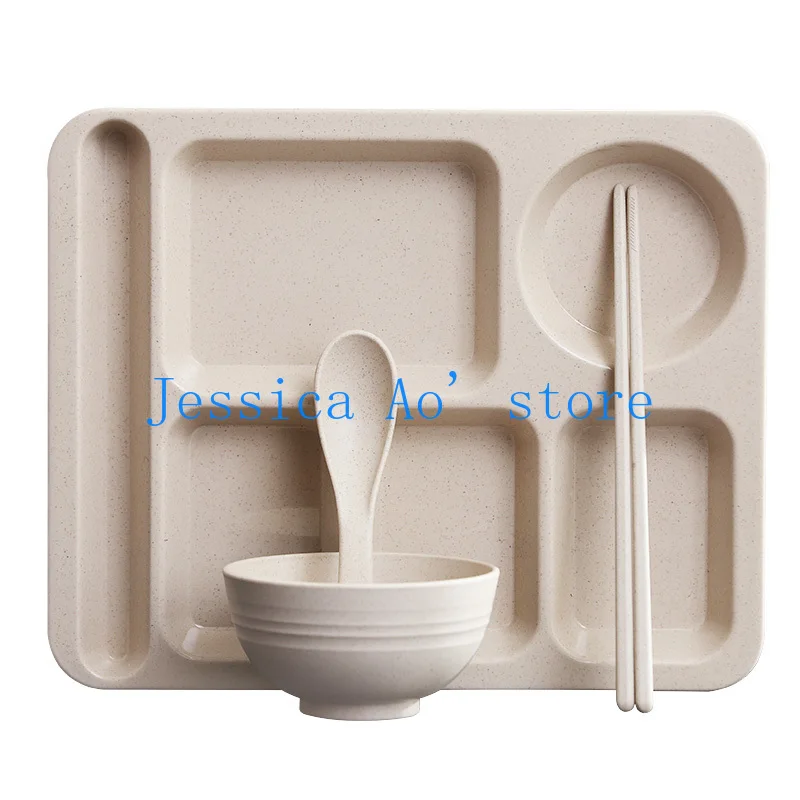 Набор из стебля пшеницы комплект школьной столовой посуды противоударные