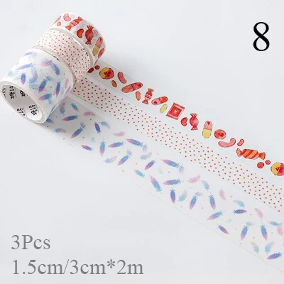 8 3 шт./кор. мультфильм печати лента Washi фрукты клейкой ленты DIY декоративная клейкая лента для дневник в стиле Скрапбукинг фото альбом декор - Цвет: 8