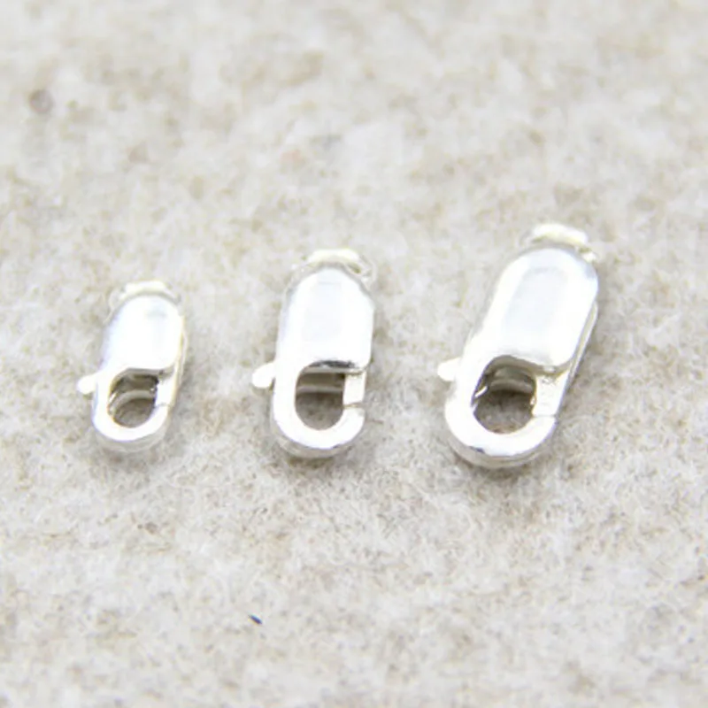2 шт. весенние застежки крючки из серебра 925 пробы с карабином для изготовления