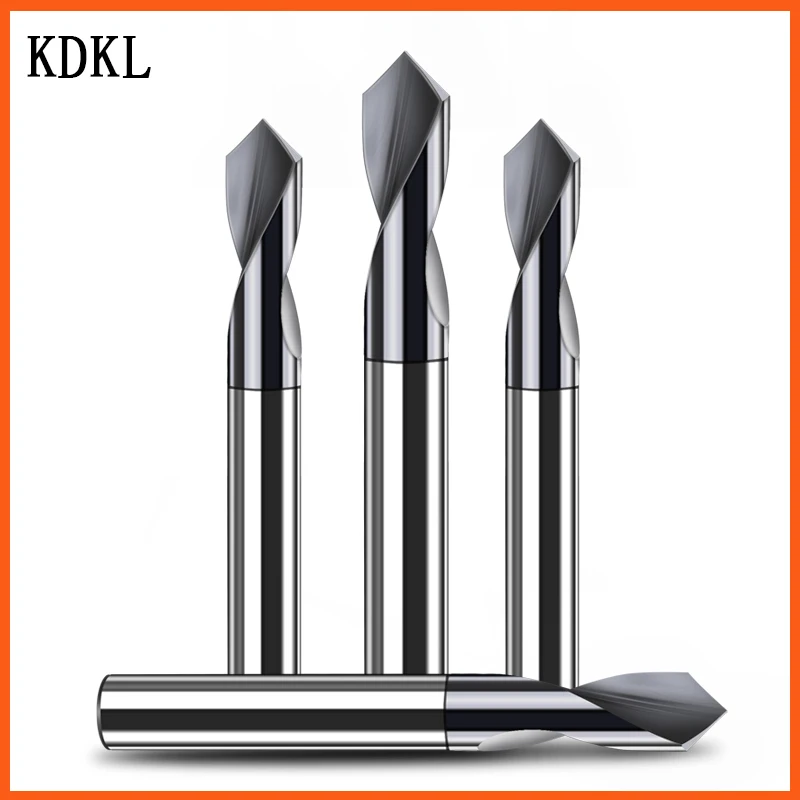 

HRC60 Point Angle 90 Degree Spot Drill Bit Coated Tungsten Carbide Steel for Machining Hole Drill Chamfering Tools 1-12MM KDKL