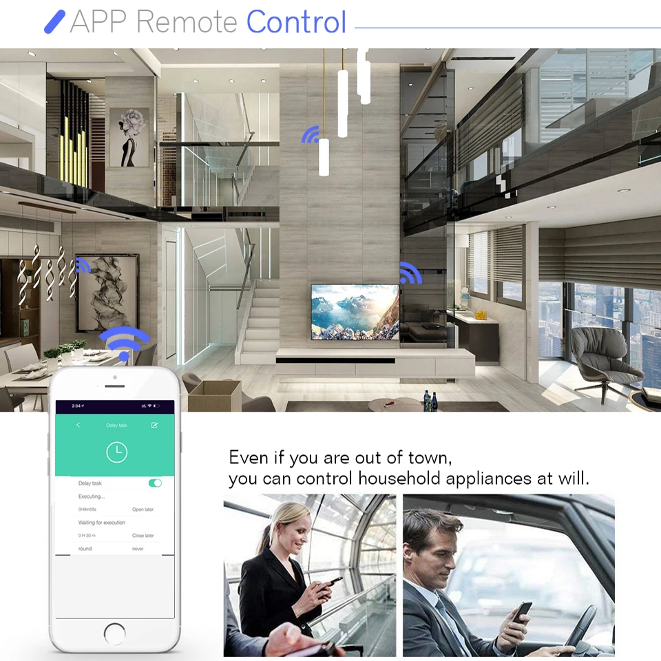 Wifi умная розетка питания Portabl 10A стандарт ЕС вилка Интеллектуальный таймер розетка электрическая Tuya умный беспроводной пульт дистанционного управления