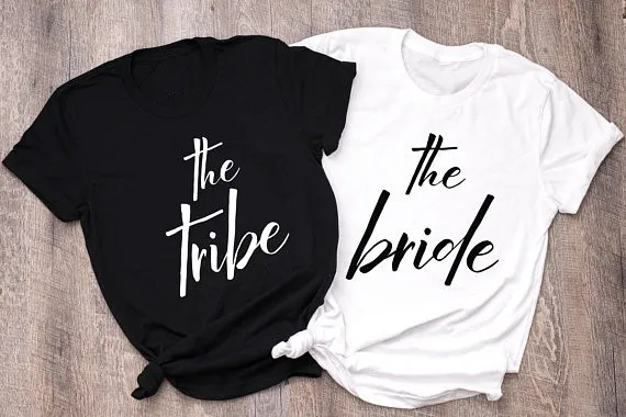 2019 надпись Bride Tribe футболка предложение Костюмы девичник вечерние Sugarbaby невесты