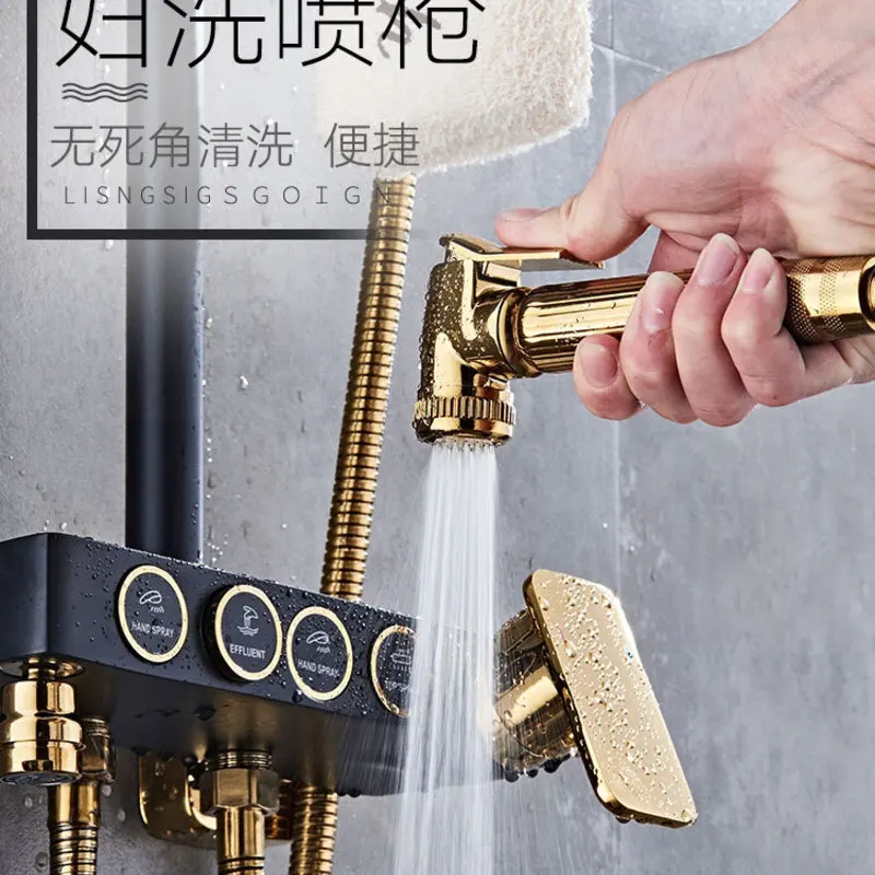 Из термостатического крана все черные Медные Кнопки для дома промокают в дождь