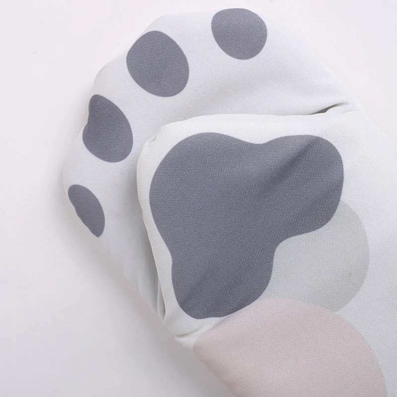 

Cartoon Cat Paws Oven Mitts Long Baking Insulation Gloves Microwave Heat Resistant Non-slip Kitchen Gloves