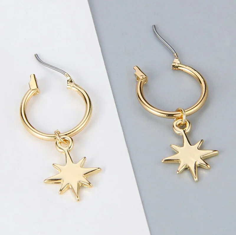 

Women Jewelry Creative Alloy Cross Leaf Circle Dangle Earrings Birthday Gift