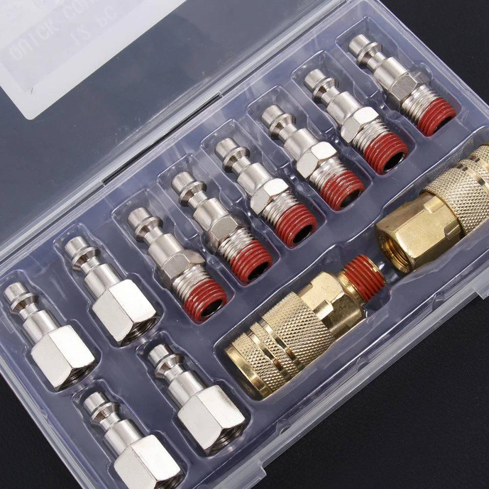 12 в 1 1/4 NPT Air Coupler Plug Set пневматическая трубка Push in Male Female быстроразъемные