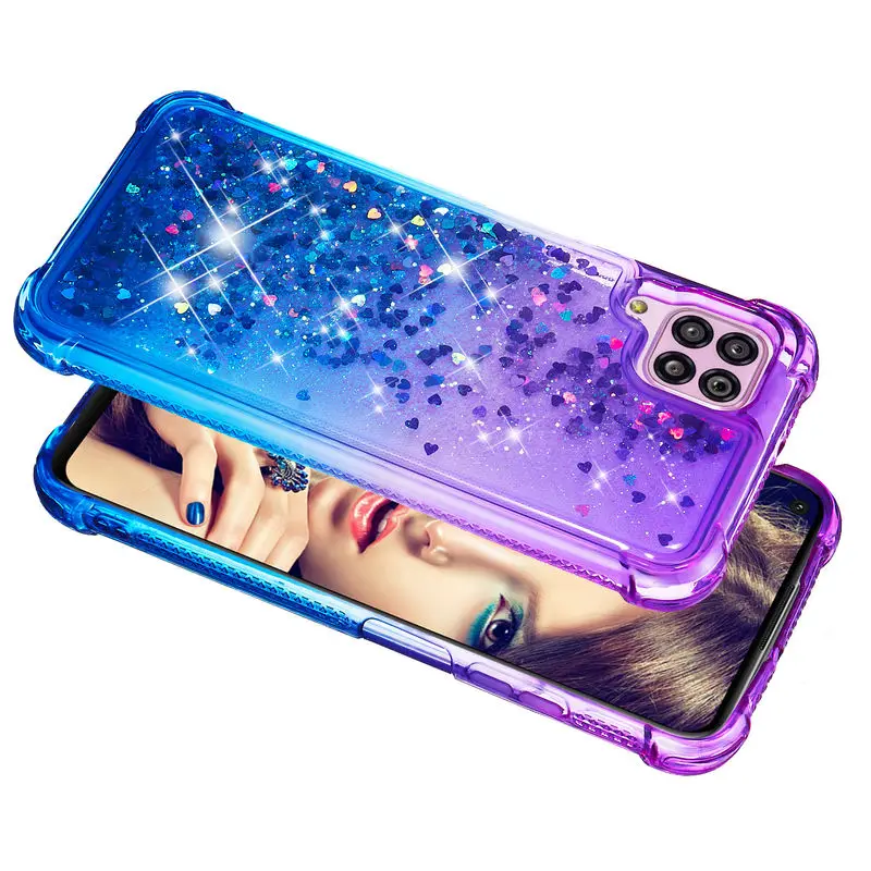 

Case For Huawei P Smart 2021 P40 P20 Lite P40 Pro Mate 30 Pro Nova 5 Pro P smart 2019 Gradient Glitter quicksand TPU Back Cover