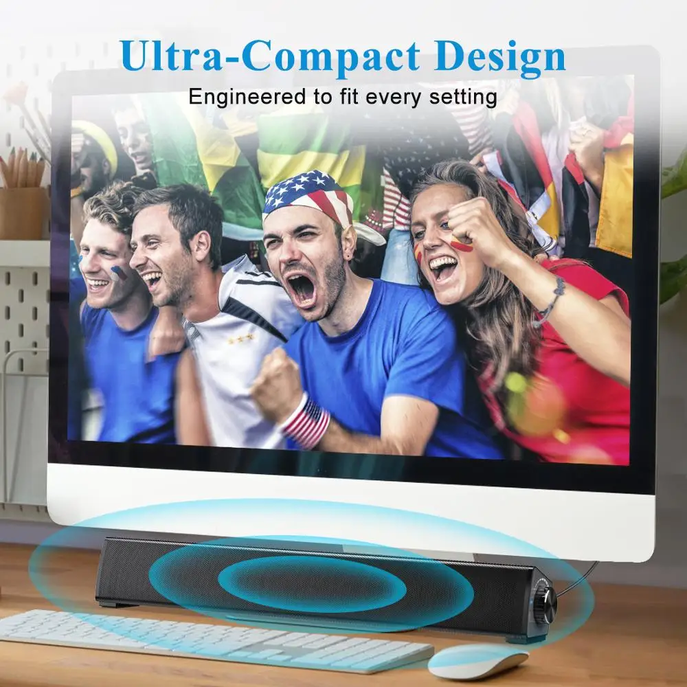 Звуковая панель для телевизора 20 Вт 2 1 звуковая проводная и Беспроводная Bluetooth 5 0
