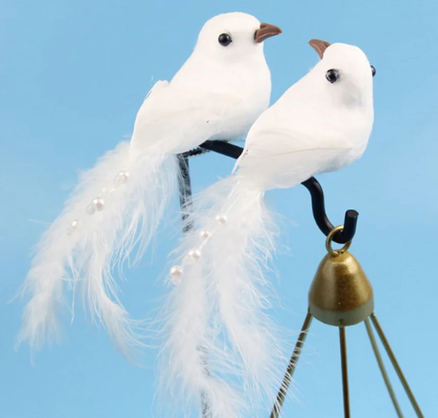 Искусственный голубь Искусственные белые голубы пенопластовое перо свадебное