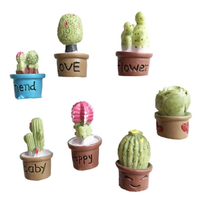Милые сочные растения Кактус Украшения Кнопка кактус сообщение держатель микро